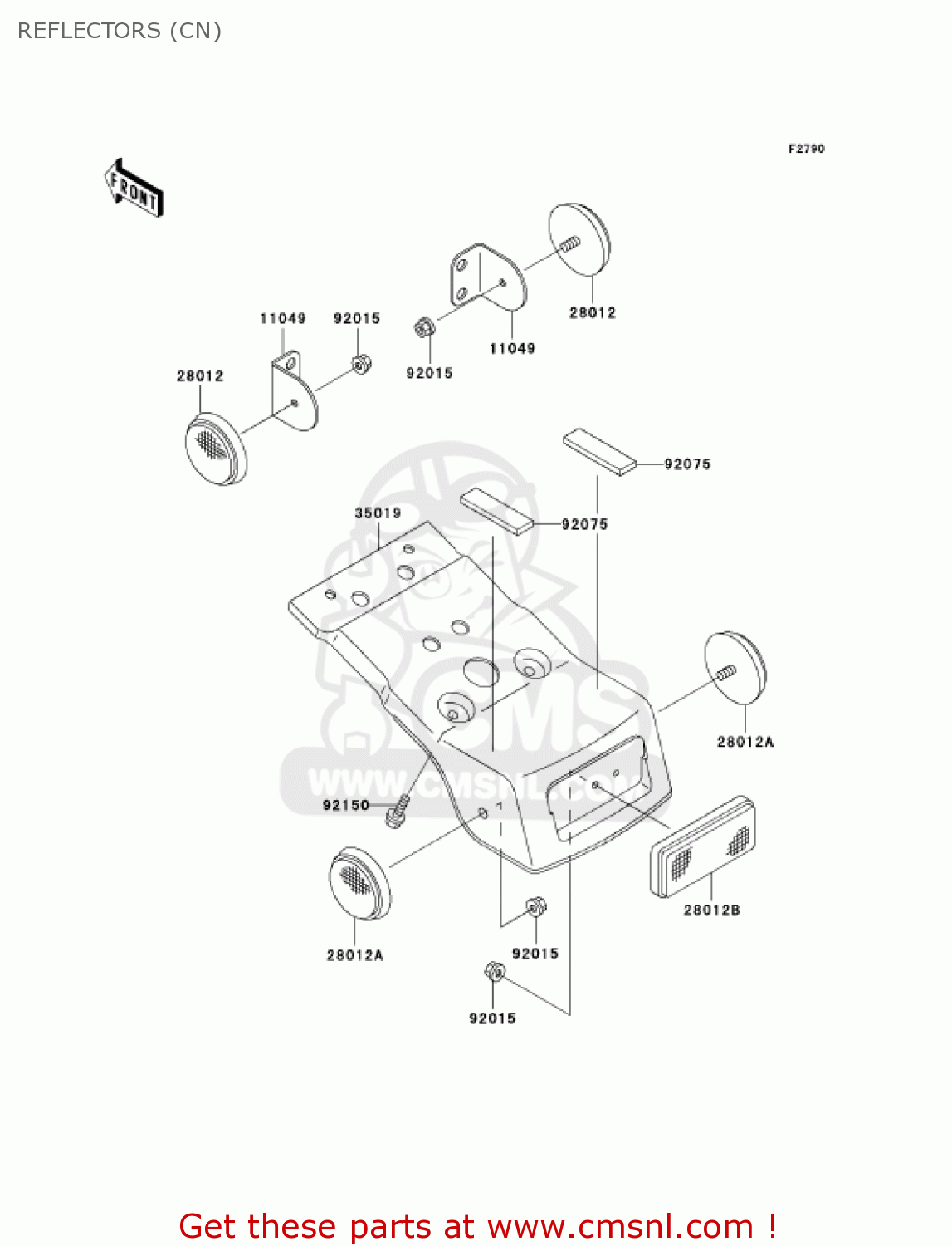 REFLECTORS (CN) KDX220-A10 KDX220R 2003 USA CANADA