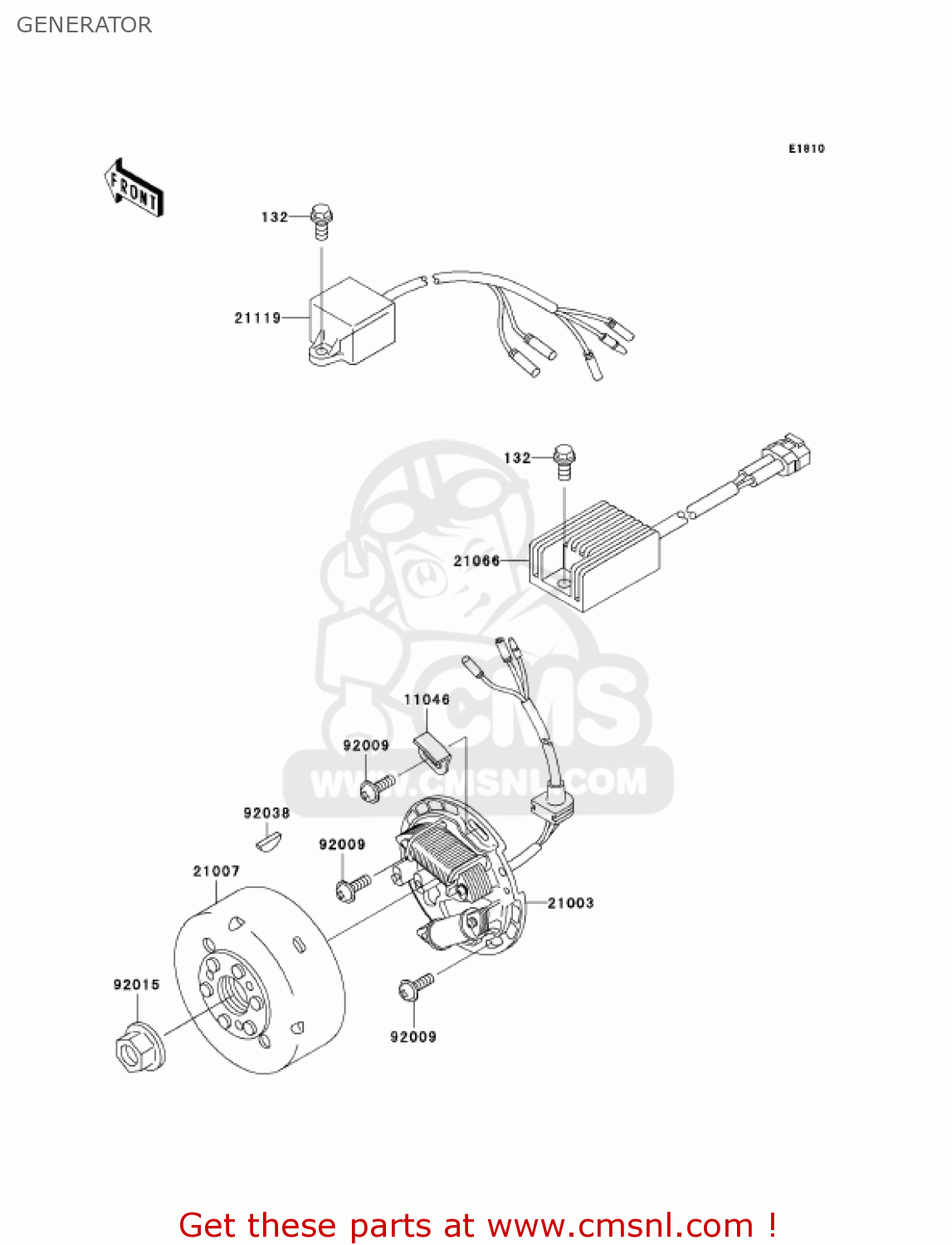 GENERATOR KDX220-A10 KDX220R 2003 USA CANADA