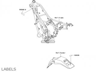 LABELS - KDX220-A10 KDX220R 2003 USA CANADA