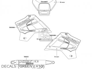 DECALS (GREEN)(A10) - KDX220-A10 KDX220R 2003 USA CANADA