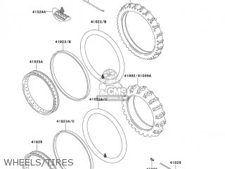 WHEELS/TIRES - KDX220-A10 KDX220R 2003 USA CANADA