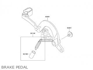 BRAKE PEDAL - KDX220-A10 KDX220R 2003 USA CANADA