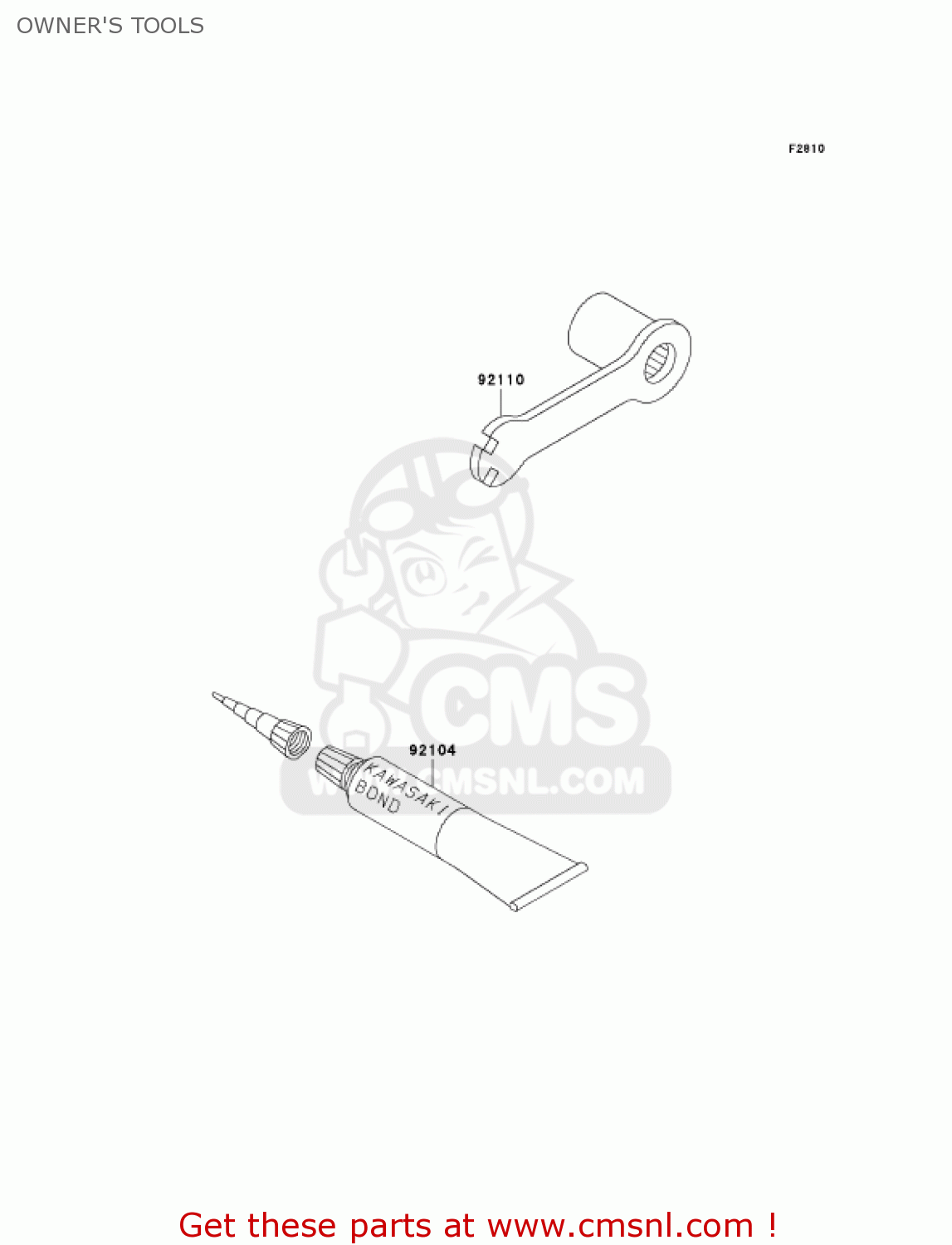 OWNER'S TOOLS KDX220-A11 KDX220R 2004 USA CANADA