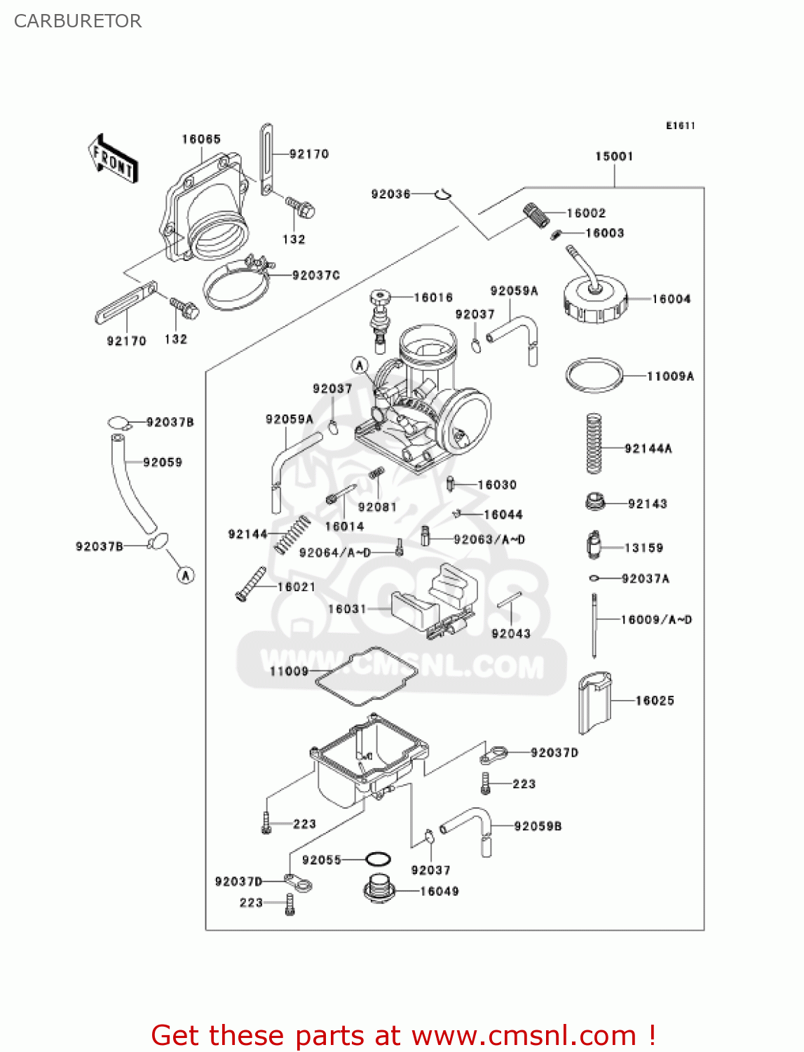 CARBURETOR KDX220-A11 KDX220R 2004 USA CANADA
