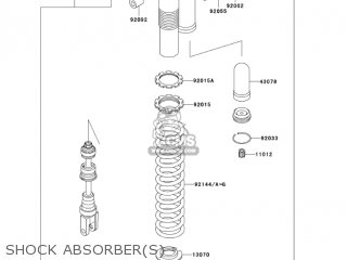 SHOCK ABSORBER(S) - KDX220-A11 KDX220R 2004 USA CANADA