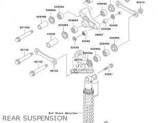 REAR SUSPENSION - KDX220-A11 KDX220R 2004 USA CANADA