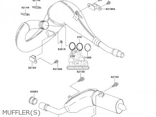 MUFFLER(S) - KDX220-A11 KDX220R 2004 USA CANADA