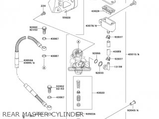 REAR MASTER CYLINDER - KDX220-A11 KDX220R 2004 USA CANADA
