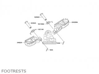 FOOTRESTS - KDX220-A11 KDX220R 2004 USA CANADA