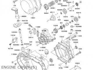 ENGINE COVER(S) - KDX220-A11 KDX220R 2004 USA CANADA