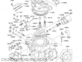 CYLINDER HEAD/CYLINDER - KDX220-A11 KDX220R 2004 USA CANADA