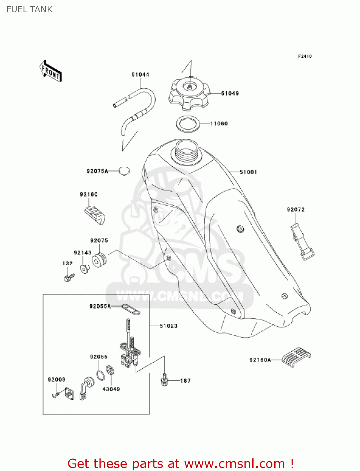 FUEL TANK KDX220-A12 KDX220R 2005 USA CANADA