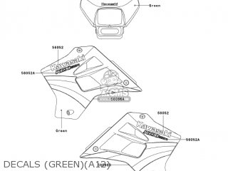 DECALS (GREEN)(A12) - KDX220-A12 KDX220R 2005 USA CANADA