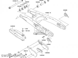 SWINGARM - KDX220-A12 KDX220R 2005 USA CANADA
