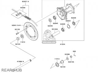 REAR HUB - KDX220-A12 KDX220R 2005 USA CANADA