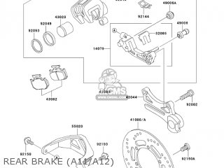 REAR BRAKE (A11/A12) - KDX220-A12 KDX220R 2005 USA CANADA