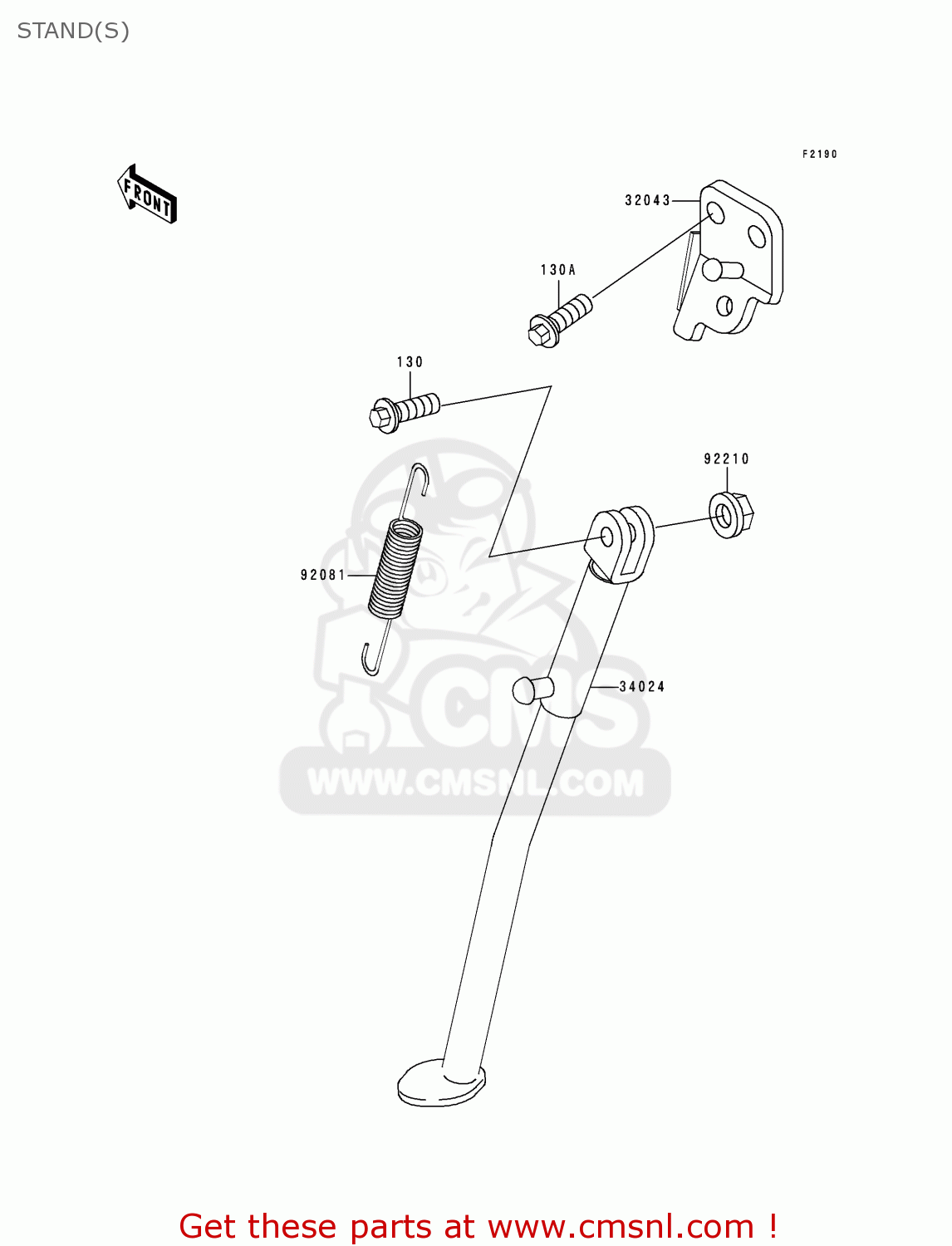 STAND(S) KDX220-A4 KDX220R 1997 USA CANADA