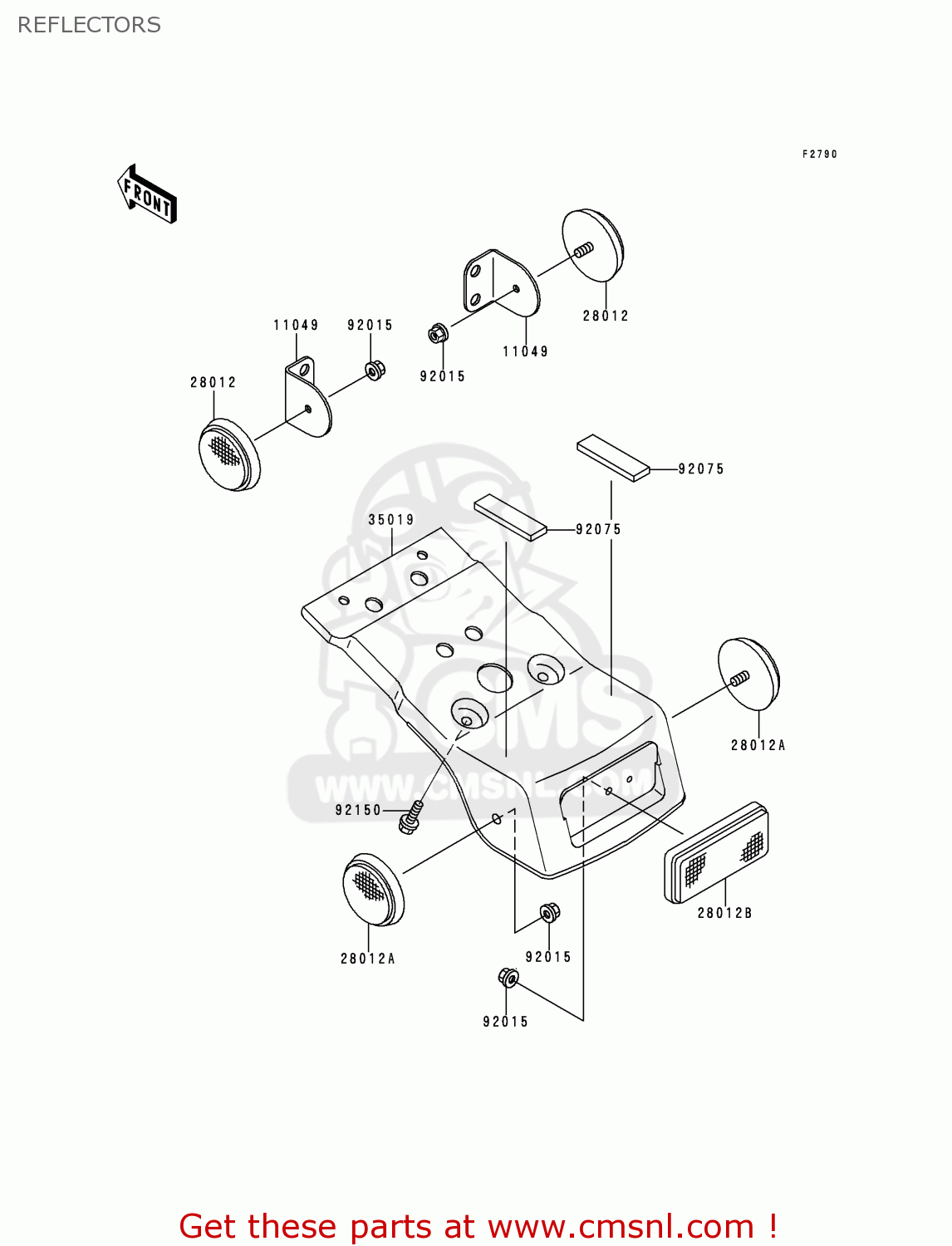 REFLECTORS KDX220-A4 KDX220R 1997 USA CANADA