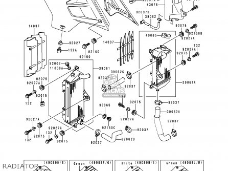 RADIATOR - KDX220-A4 KDX220R 1997 USA CANADA