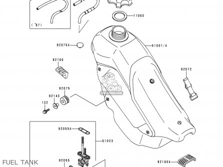 FUEL TANK - KDX220-A4 KDX220R 1997 USA CANADA