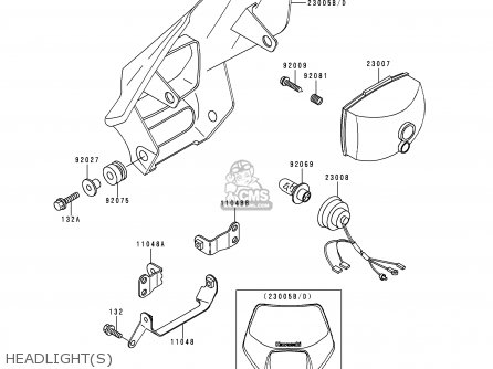 HEADLIGHT(S) - KDX220-A4 KDX220R 1997 USA CANADA