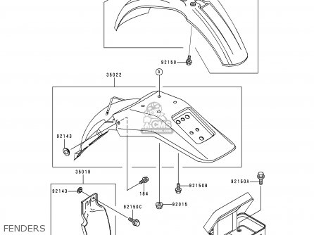 FENDERS - KDX220-A5 KDX220R 1998 USA CANADA