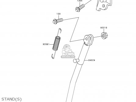 STAND(S) - KDX220-A6 KDX220R 1999 USA CANADA