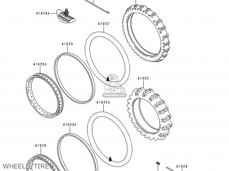 WHEELS/TIRES - KDX220-A6 KDX220R 1999 USA CANADA