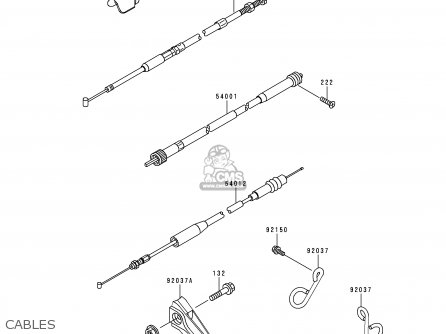 CABLES - KDX220-A6 KDX220R 1999 USA CANADA