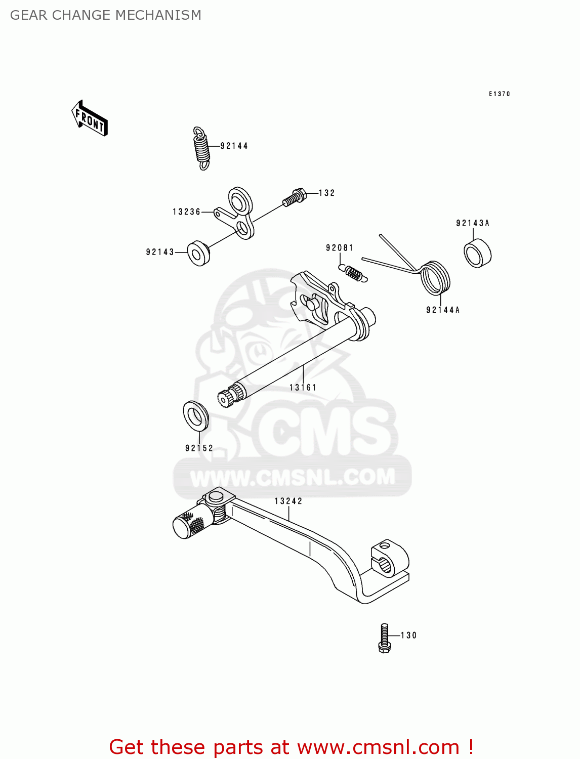 GEAR CHANGE MECHANISM KDX220-A7 KDX220R 2000 USA CANADA
