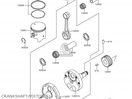 CRANKSHAFT/PISTON(S) - KDX220-A7 KDX220R 2000 USA CANADA