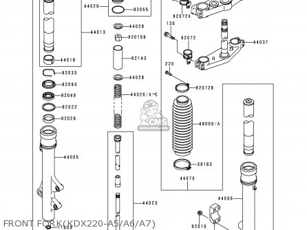 FRONT FORK(KDX220-A5/A6/A7) - KDX220-A7 KDX220R 2000 USA CANADA
