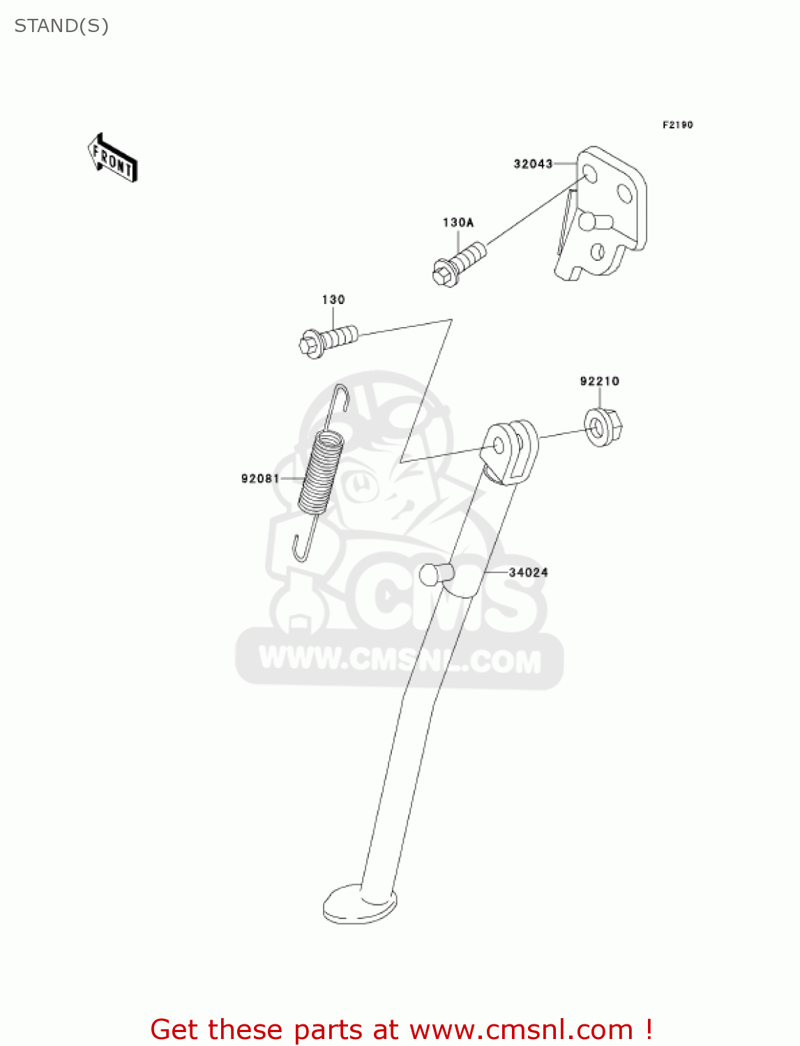 STAND(S) KDX220-A8 KDX220R 2001 USA CANADA