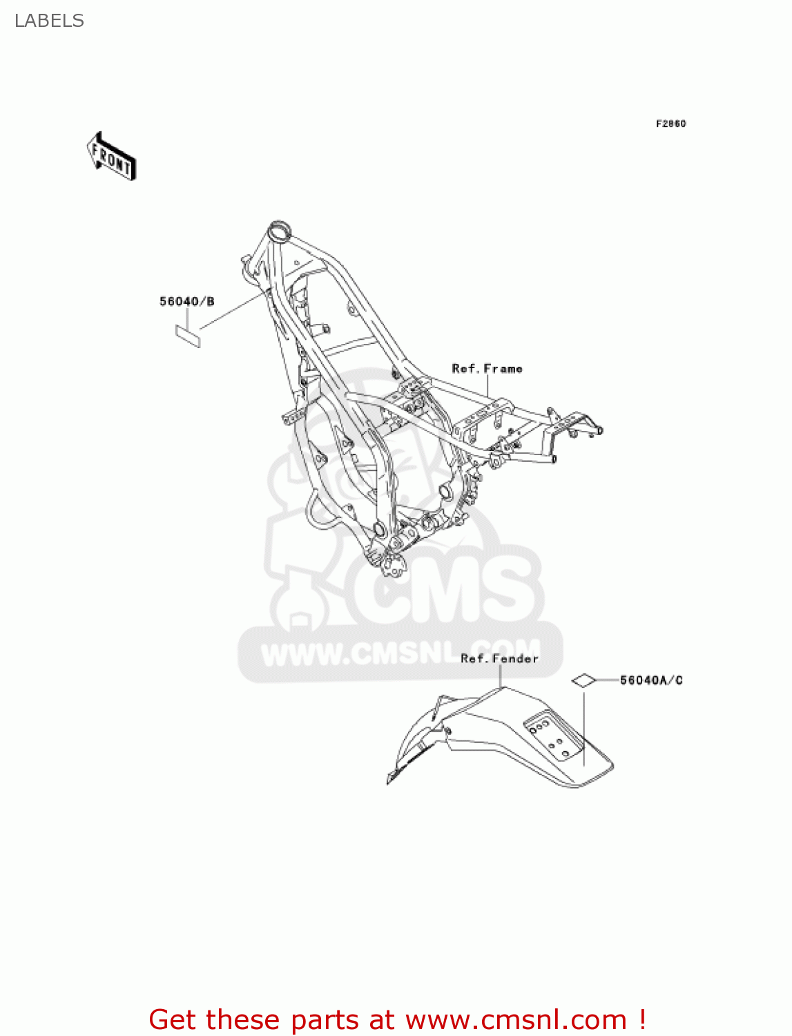 LABELS KDX220-A8 KDX220R 2001 USA CANADA