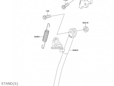 STAND(S) - KDX220-A8 KDX220R 2001 USA CANADA