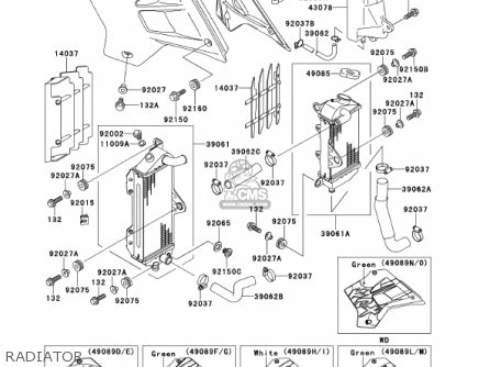 RADIATOR - KDX220-A8 KDX220R 2001 USA CANADA