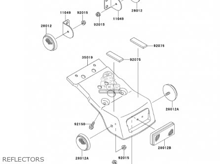 REFLECTORS - KDX220-A8 KDX220R 2001 USA CANADA