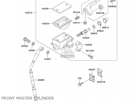 FRONT MASTER CYLINDER - KDX220-A8 KDX220R 2001 USA CANADA