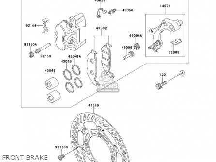 FRONT BRAKE - KDX220-A8 KDX220R 2001 USA CANADA