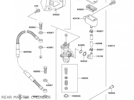 REAR MASTER CYLINDER - KDX220-A8 KDX220R 2001 USA CANADA