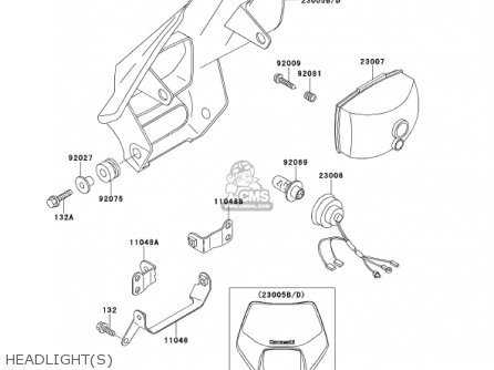 HEADLIGHT(S) - KDX220-A8 KDX220R 2001 USA CANADA