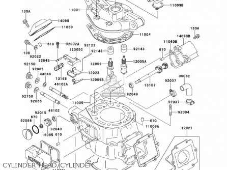 CYLINDER HEAD/CYLINDER - KDX220-A8 KDX220R 2001 USA CANADA