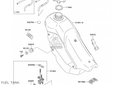 FUEL TANK - KDX220-A8 KDX220R 2001 USA CANADA