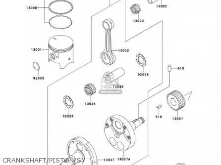 CRANKSHAFT/PISTON(S) - KDX220-A8 KDX220R 2001 USA CANADA