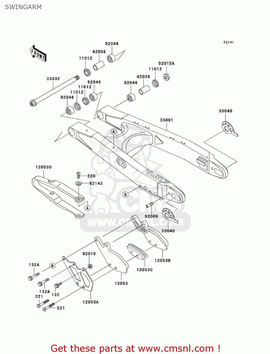 SWINGARM KDX220-A9 KDX220R 2002 USA CANADA