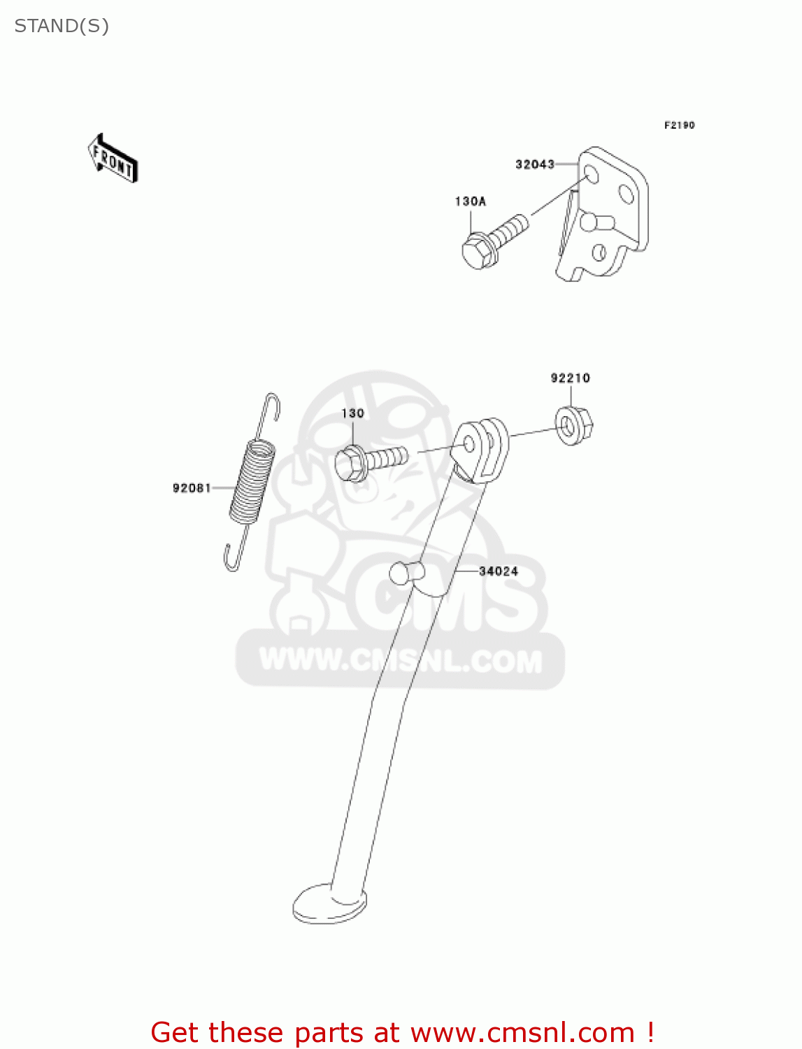 STAND(S) KDX220-A9 KDX220R 2002 USA CANADA
