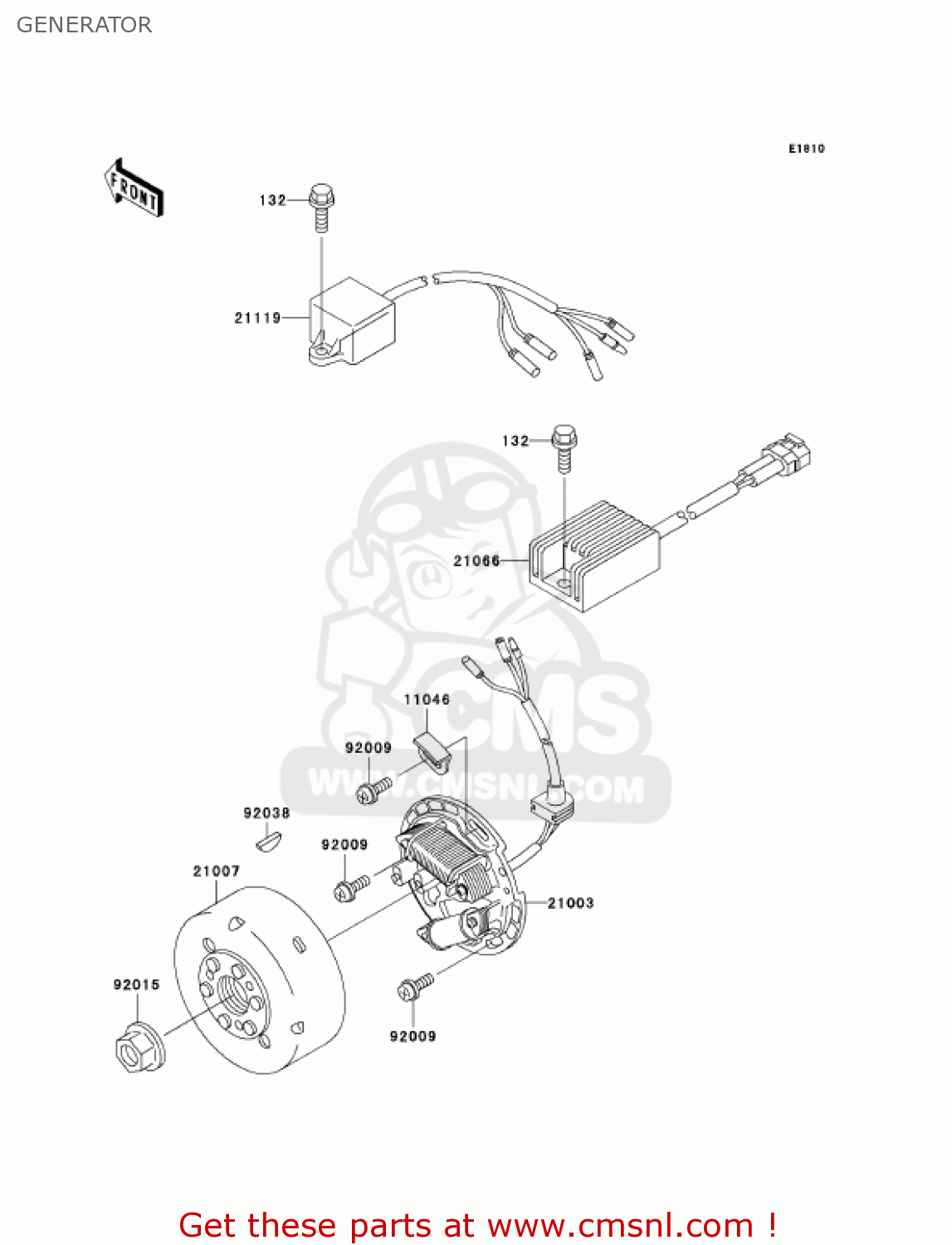 GENERATOR KDX220-A9 KDX220R 2002 USA CANADA