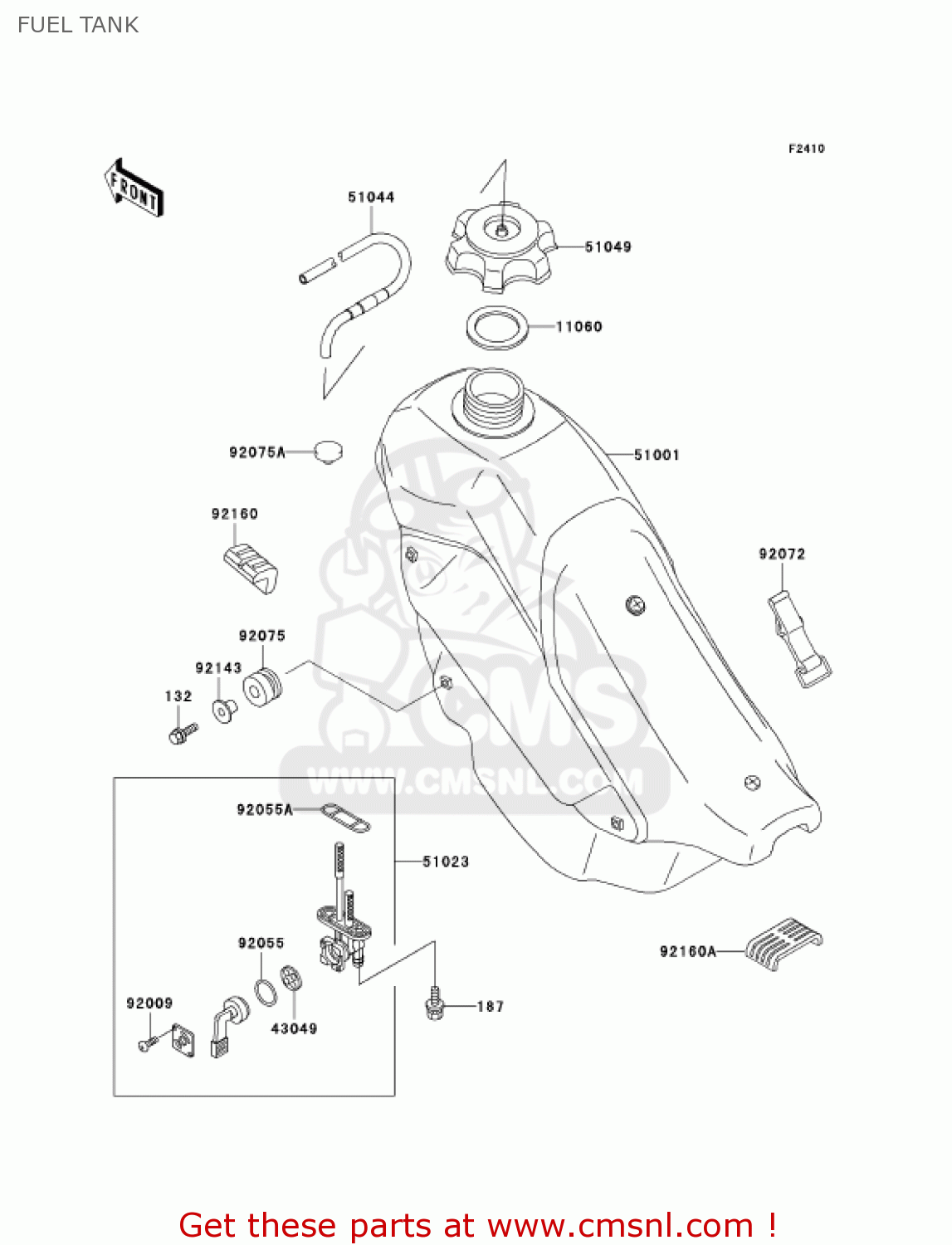 FUEL TANK KDX220-A9 KDX220R 2002 USA CANADA