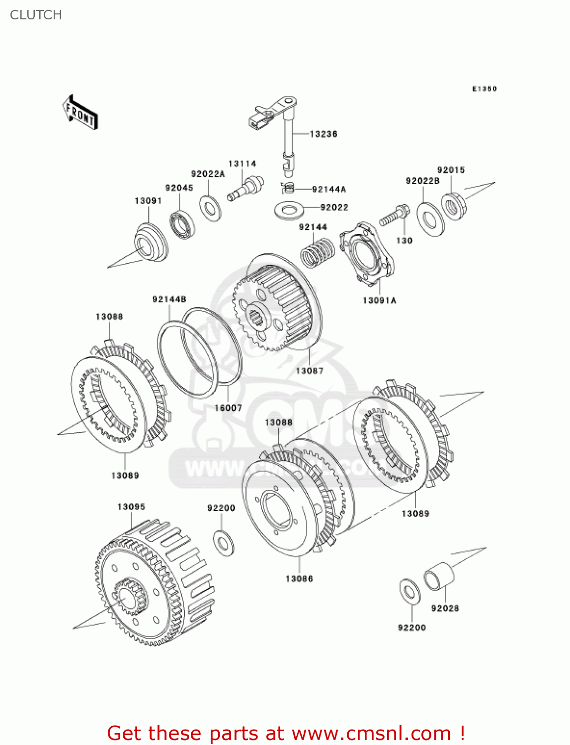 CLUTCH KDX220-A9 KDX220R 2002 USA CANADA
