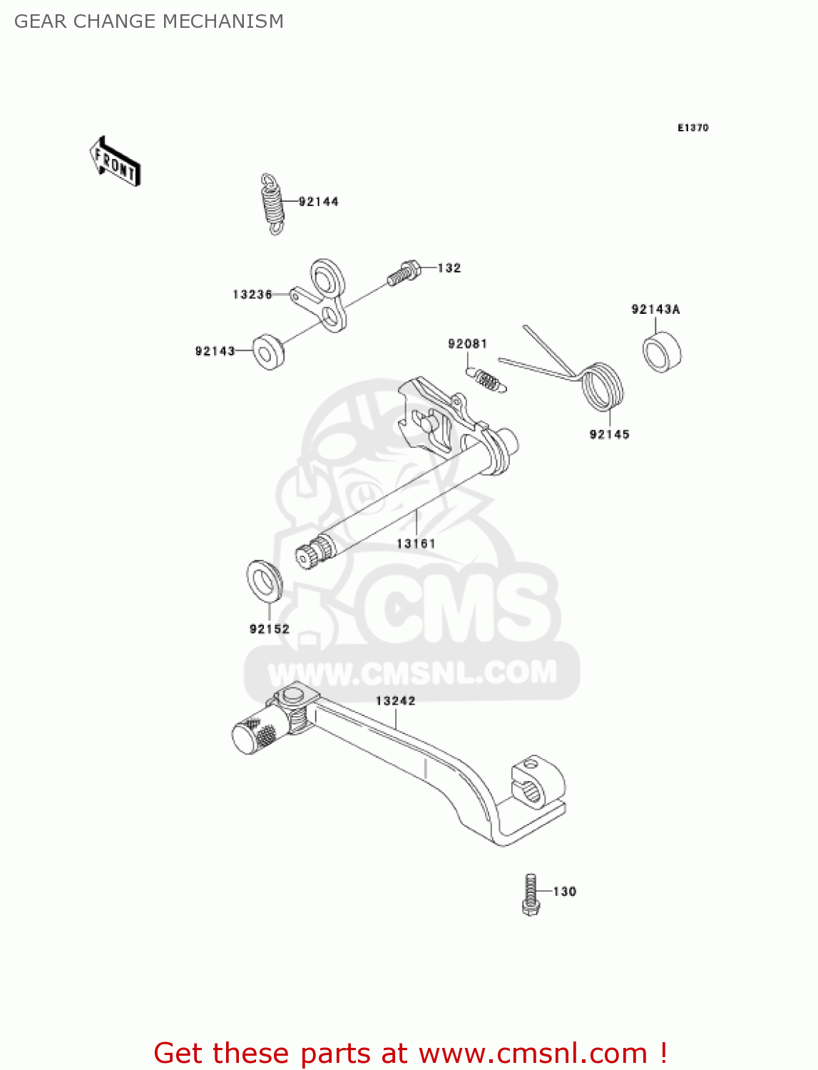 GEAR CHANGE MECHANISM KDX220-A9 KDX220R 2002 USA CANADA